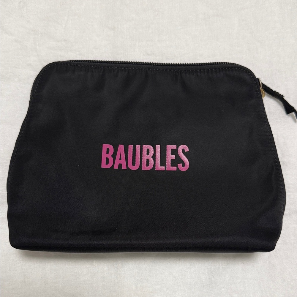 kate spade Black Cosmetic Bag with Pink Accents